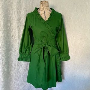 Elizabeth Wilson Juliette Wrap Dress Kelly Green